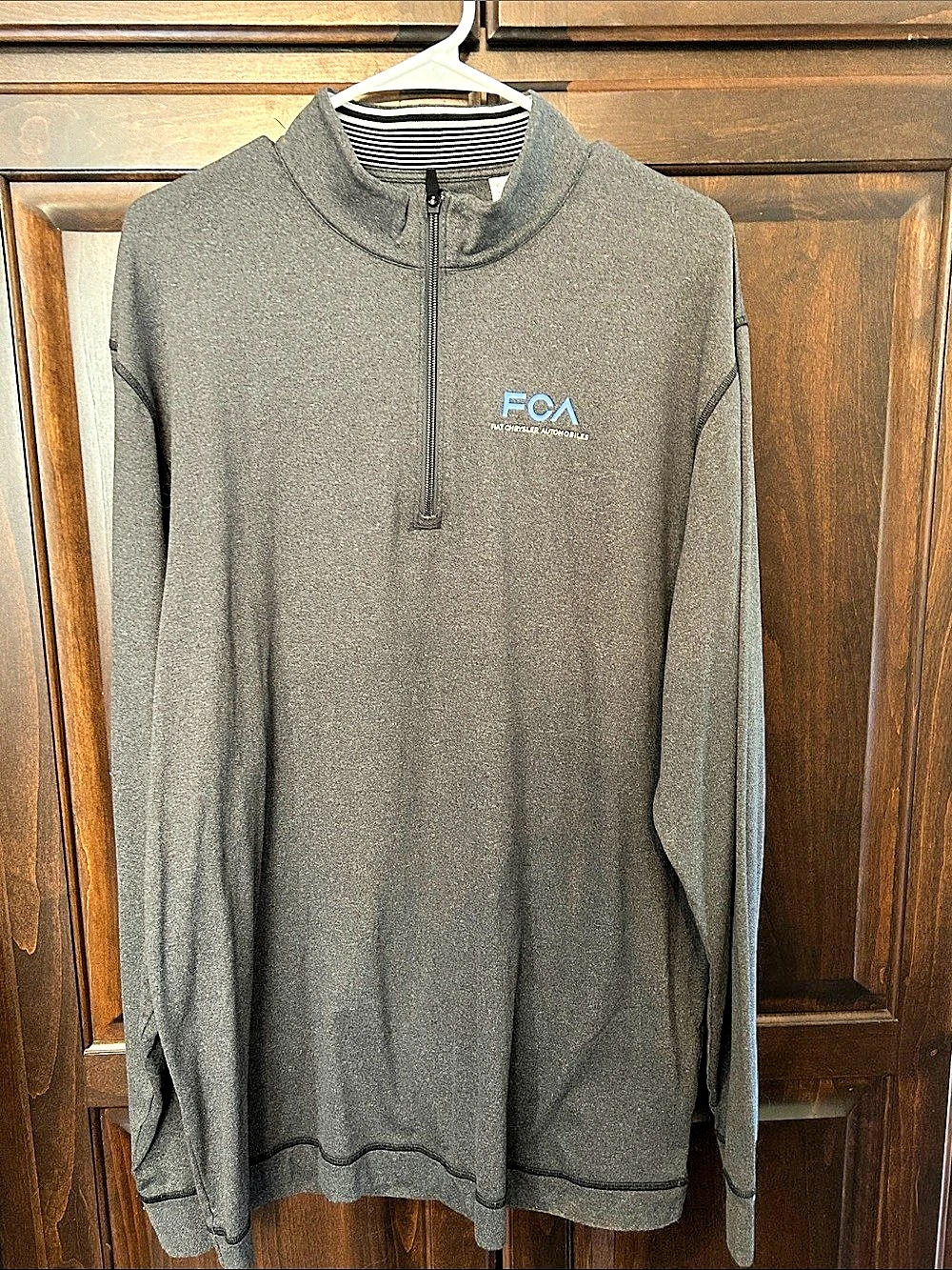 Cutter & Buck FIAT CB DryTec quarter-zip pullover Quarter-Zip Gray Sz XL